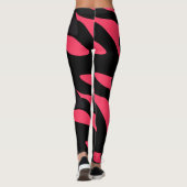 Hot pink, gray and black Camo abstract Leggings (Rückseite)