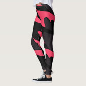 Hot pink, gray and black Camo abstract Leggings (Links)
