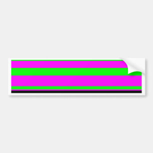 Hot Pink Green Black Colorful Stripe Muster Autoaufkleber