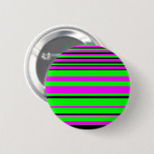 Hot Pink Green Black Colorful Stripe Muster Button (Vorne & Hinten)