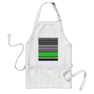 Hot Pink Green Black Colorful Stripe Muster Schürze