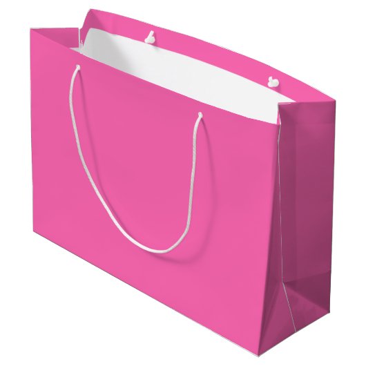 Hot Pink Große Geschenktasche Geschenktüte (Rückseite Schrägansicht)