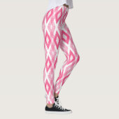 Hot Pink Grunge Harlequin Pattern Leggings (Rechts)