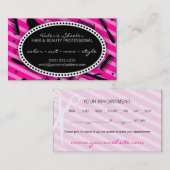 Hot Pink Hair & Beauty Ernennung Terminkarte (Vorne/Hinten)