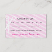 Hot Pink Hair & Beauty Ernennung Terminkarte (Rückseite)