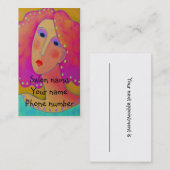 Hot Pink Hair Terminkarte (Vorne/Hinten)