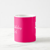 Hot Pink Happy Birthday 50 & Fabulous Personalize Kaffeetasse (Mittel)
