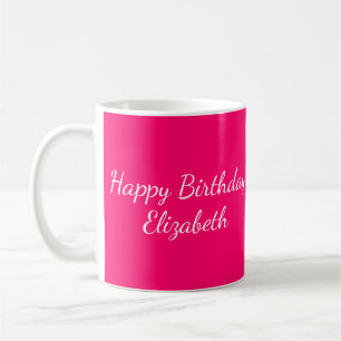 Hot Pink Happy Birthday 50 & Fabulous Personalize Kaffeetasse