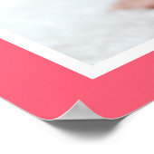 Hot Pink Happy Geburtstag Party Foto Datum Poster (Ecke)