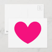 Hot Pink Heart Design A01 Postkarte (Vorne/Hinten)