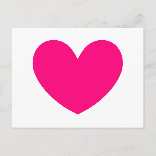 Hot Pink Heart Design A01 Postkarte (Vorderseite)