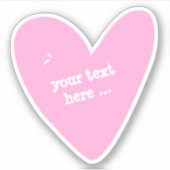 Hot Pink Heart - Klebekleber Aufkleber (Vorderseite)