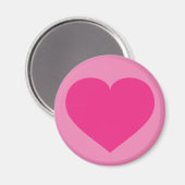 Hot Pink Heart Magnet (Vorderseite/Rückseite)