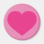 Hot Pink Heart Magnet (Vorne)