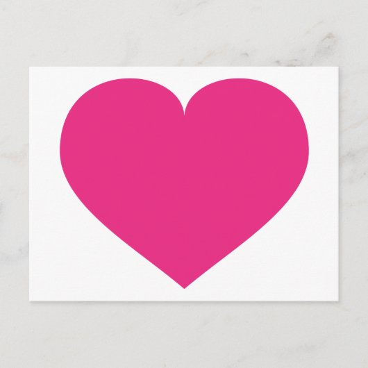 Hot Pink Heart Postkarte (Vorderseite)