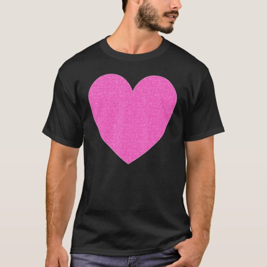 Hot Pink Heart Shape Liebe Outfit Wo T-Shirt (Vorderseite)