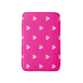 Hot Pink Hearts Pattern Badematte (Vorderseite Vertikal)