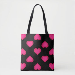 Hot Pink Hearts Pattern Tasche