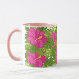 HOT PINK HIBISKUS BLUME TASSE