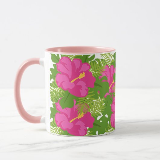 HOT PINK HIBISKUS BLUME TASSE (Links)