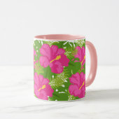 HOT PINK HIBISKUS BLUME TASSE (VorderseiteRechts)