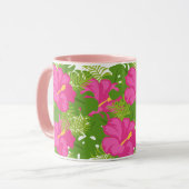 HOT PINK HIBISKUS BLUME TASSE (Vorderseite Links)
