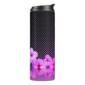 Hot Pink Hibiskus Personalisiert Thermosbecher (Nach links gedreht)