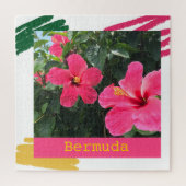 Hot Pink Hibiskus Puzzle (Vertikal)