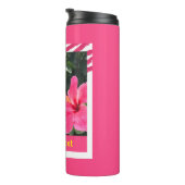 Hot Pink Hibiskus Thermosbecher (Nach rechts gedreht)