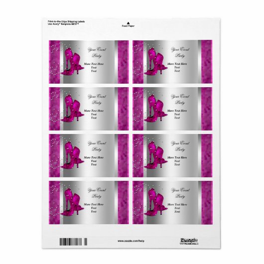 Hot Pink High Heel Shoes Silver Event Party (Vorne)