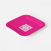Hot Pink - Hinzufügen eines fett gedruckten Logos Pappteller (Gewinkelt)