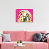 Hot Pink Horses Lovers Leinwand (Insitu (Wohnzimmer))