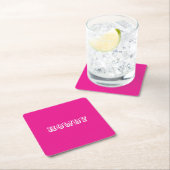 Hot Pink Howdy Style Rechteckiger Pappuntersetzer (Vor Ort)