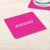 Hot Pink Howdy Style Rechteckiger Pappuntersetzer (angewinkelt)