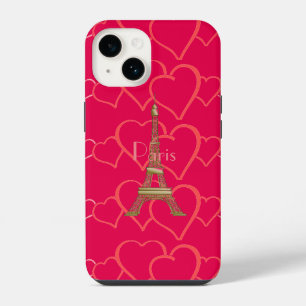 Hot Pink, I Liebe Paris Case-Mate iPhone Case 14 Hülle