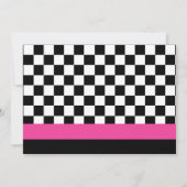 Hot Pink Ice Skaten Geburtstagsparty Einladung (Rückseite)