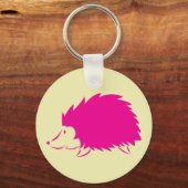 Hot Pink Igel Schlüsselanhänger (Vorderseite)