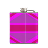 Hot Pink: Ihr Behalt zum Bearbeiten von Text-Union Flachmann (Rückseite)