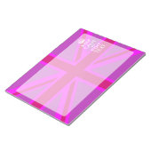 Hot Pink: Ihr Behalt zum Bearbeiten von Text-Union Notizblock (angewinkelt)