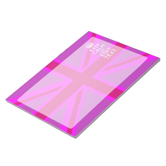 Hot Pink: Ihr Behalt zum Bearbeiten von Text-Union Notizblock (angewinkelt)