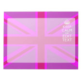 Hot Pink: Ihr Behalt zum Bearbeiten von Text-Union Notizblock (Vorderseite)