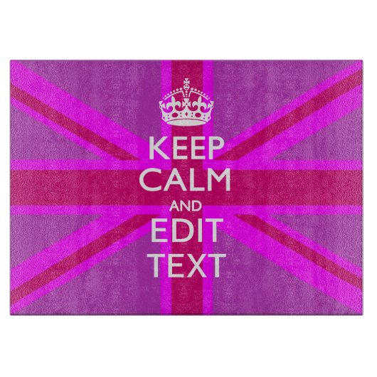 Hot Pink: Ihr Behalt zum Bearbeiten von Text-Union Schneidebrett (Vorderseite)