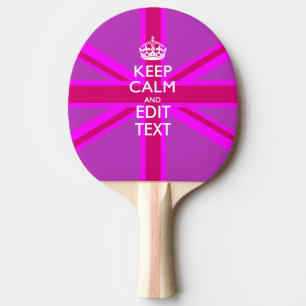 Hot Pink: Ihr Behalt zum Bearbeiten von Text-Union Tischtennis Schläger