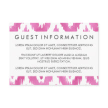 Hot Pink Ikat Gästebuch