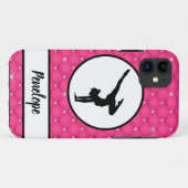 Hot-Pink-Imitat-Kristall-Handstand Case-Mate iPhone Hülle (Rückseite (Horizontal))