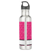 Hot-Pink-Imitat-Kristall-Handstand Edelstahlflasche (Rückseite)