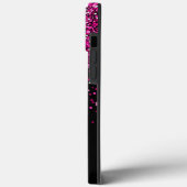 Hot Pink Imitate Glitzer Bokeh Case-Mate iPhone Hülle (Rückseite / Links)