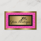 Hot-Pink-Imitate Glitzer Cloud Hanger Business Car Visitenkarte (Vorderseite)