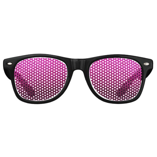 Hot Pink Imitate Glitzer Magenta Neon 80er Birthda Partybrille (Vorderseite)