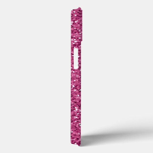 Hot Pink Imitate Glitzer Moderner Chic Case-Mate iPhone Hülle (Rückseite / Rechts)